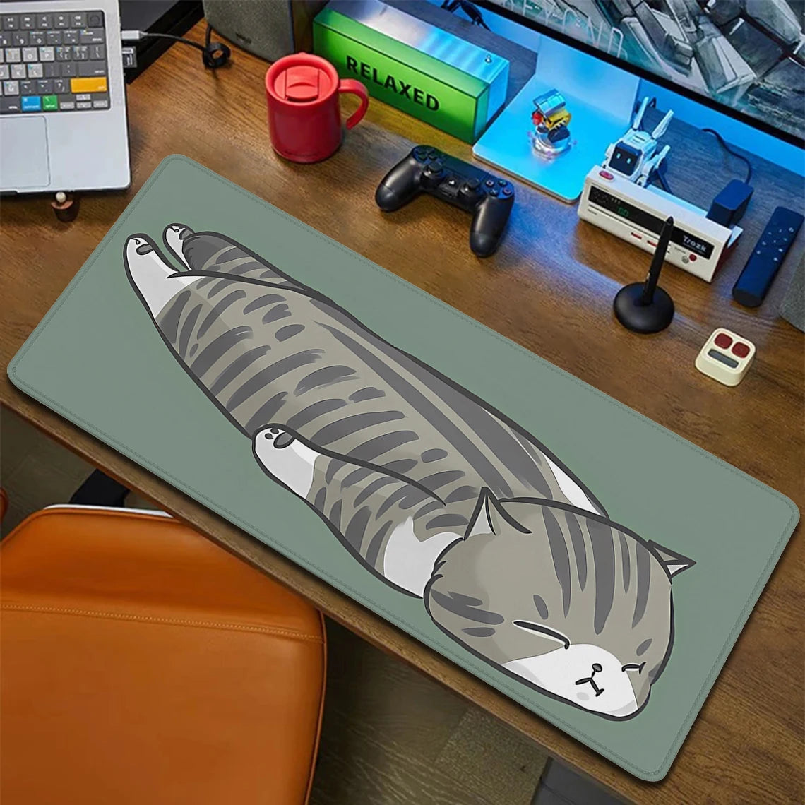 Extra Large Mouse Pad - Sleepy Cat