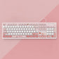 Kawaii Pink Wired Keyboard