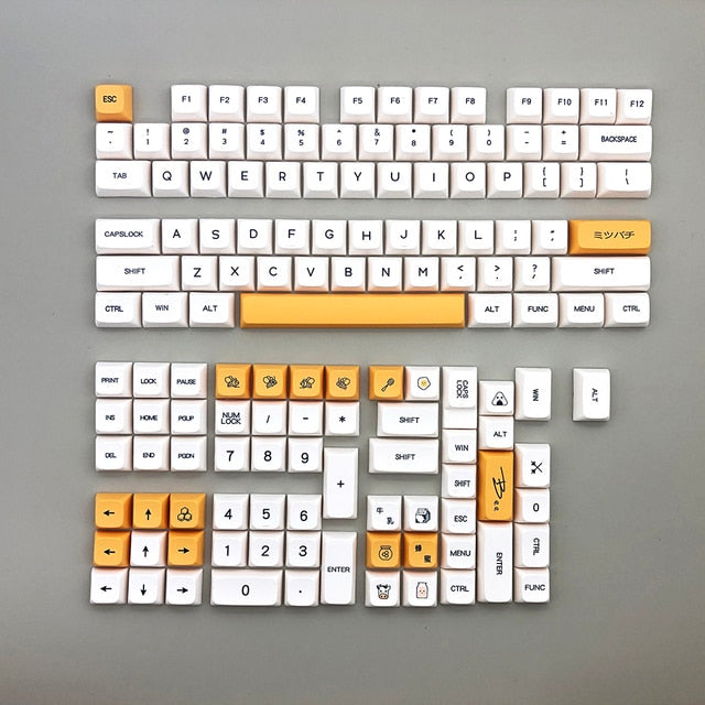 Matcha, Honey Milk & Boba Key Caps - 125 Keys (English)