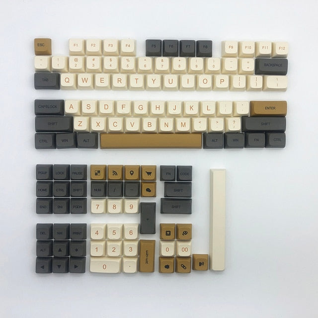Matcha, Honey Milk & Boba Key Caps - 125 Keys (English)