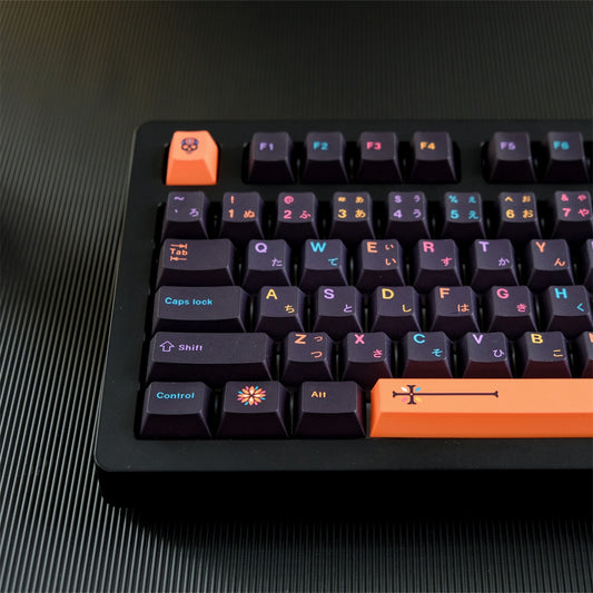 Neon Sugar Skull Key Caps - 129 Keys English & Japanese